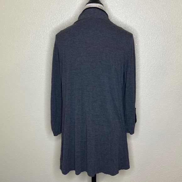 Ava James Handkerchief Hem Cardigan In Gray Women's Small - Picture 4 of 8